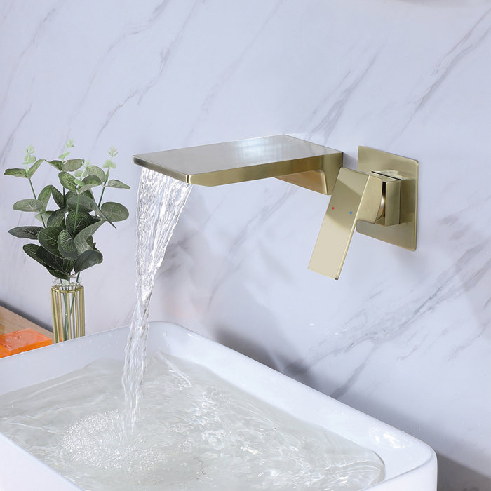 TL Waterfall Wall Mounted Bathroom Faucets - Wayfair Canada